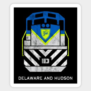 Vintage Delaware and Hudson Railroad Train Engine T-Shirt Magnet